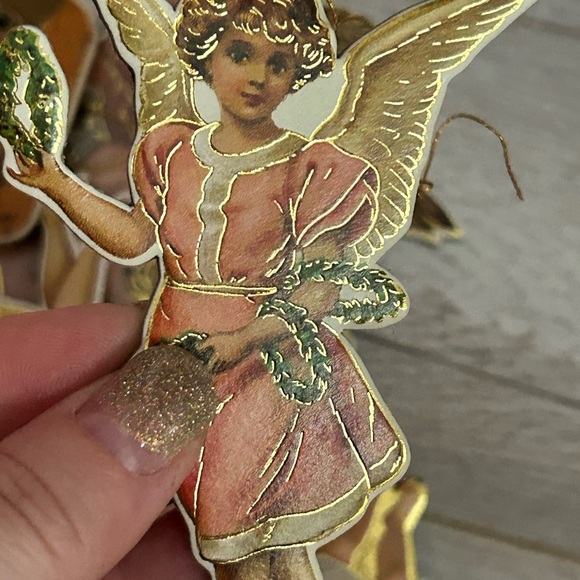 Merrimack Publishing Corp angel and Christmas paper ornaments 1970-1980 😇 - Picture 6 of 6
